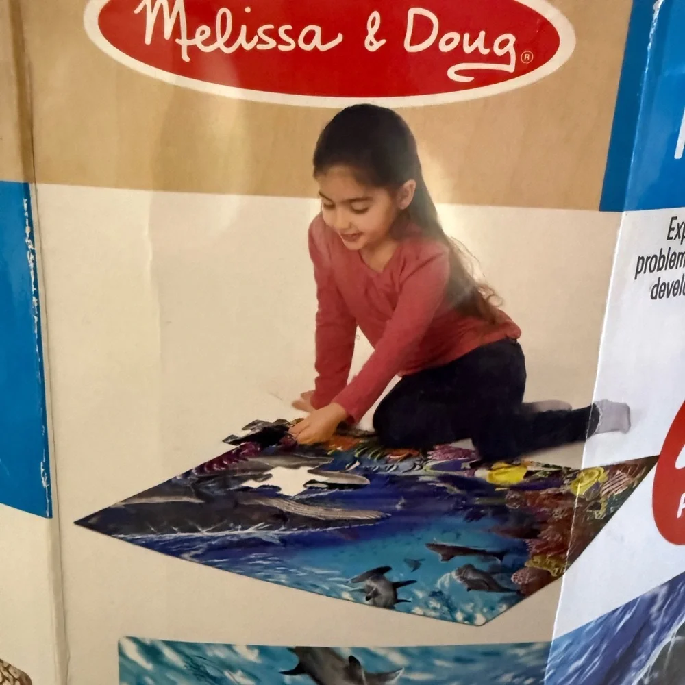 Melissa & Doug Ocean Oasis Giant Floor Puzzle 42 Pcs COMPLETE